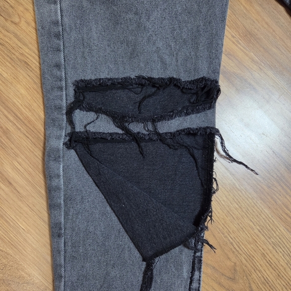 Adika Gray Skinny Jeans with Distressing, Size S - Picture 2 of 5